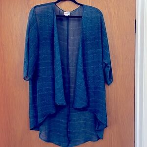 LulaRoe Blue  Duster One Size.